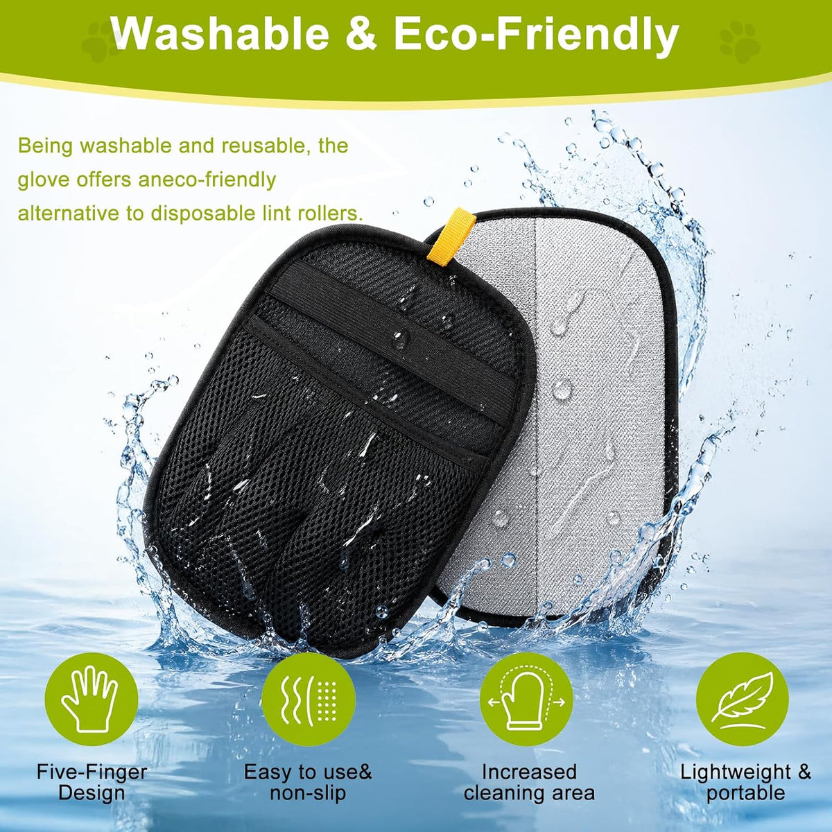 Pet Hair Removal Glove, Deshedding Grooming Mitt