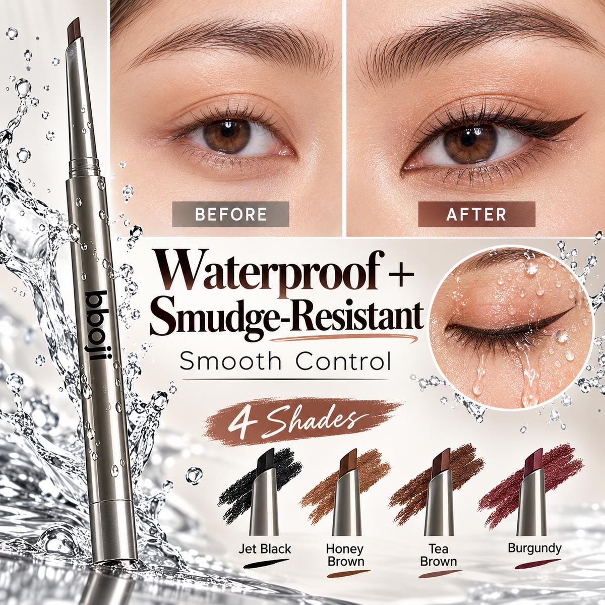 24H Waterproof Gel Eyeliner Pencil – Smooth Glide, Smudge-Resistant & Easy Control