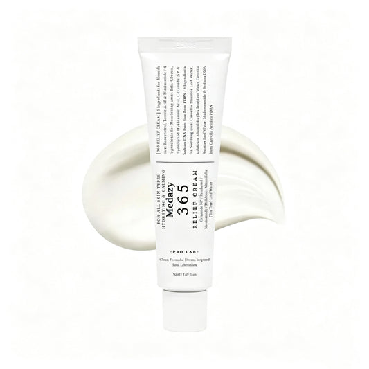 Medazy 365 Relief Cream - Daily Face Moisturizer, Blemish Relief Care, Soothing Recovery, Vegan Korean Skincare