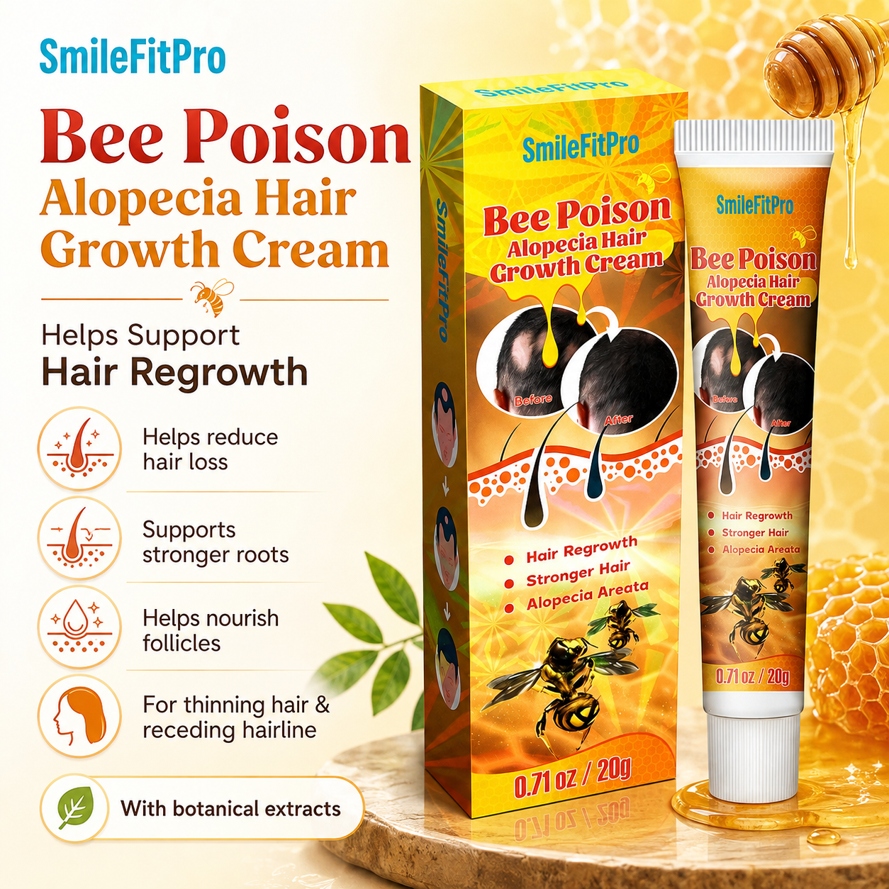 SmileFitPro™ Bee Poison Hair growth cream