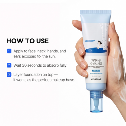 Misspone Birch Juice Moisturizing Sun Serum SPF 50