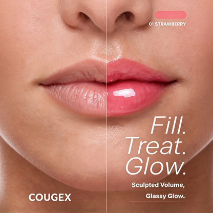 Cougex® 5-Peptide Collagen Lip Treatment – Plump, Smooth & Hydrate for Juicy Glossy Lips