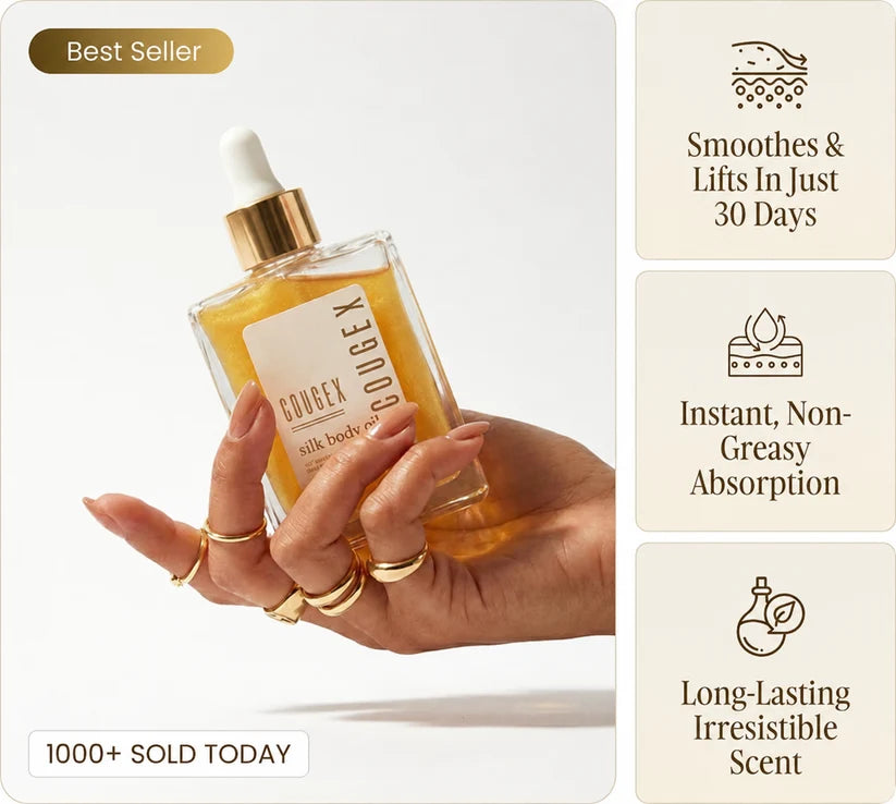🔥LAST DAY Buy 1 Get 1 Free🔥Cougex® Silk Body Oil – Deep Hydration for Smoother, Firmer & Glowing Skin