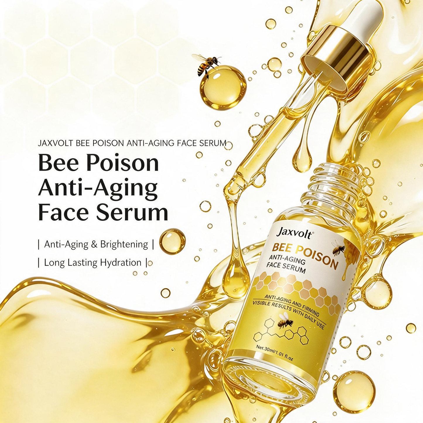 Jaxvolt Bee Poison Anti-Aging Serum – Deep Hydration & Smoother-Looking Skin