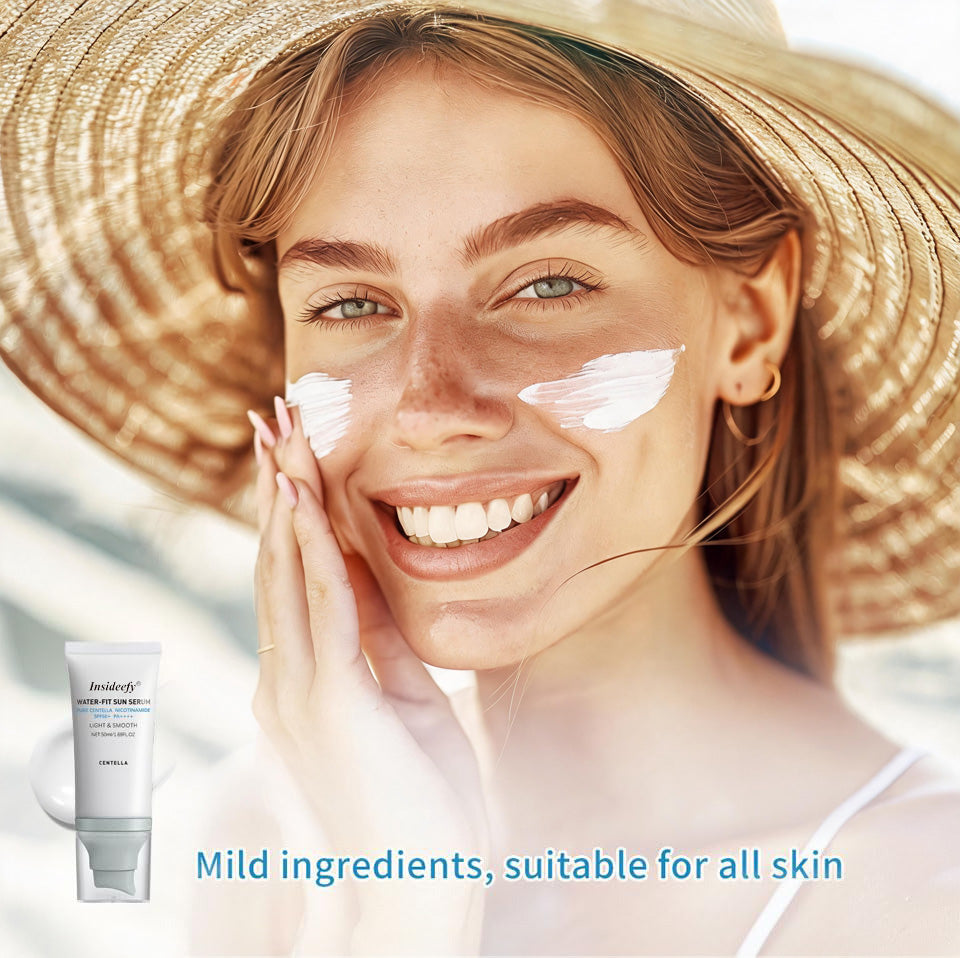 Insideefy Water-Fit Sun Serum SPF50+ — Lightweight Daily Sunscreen for Hydrated, Comfortable Skin