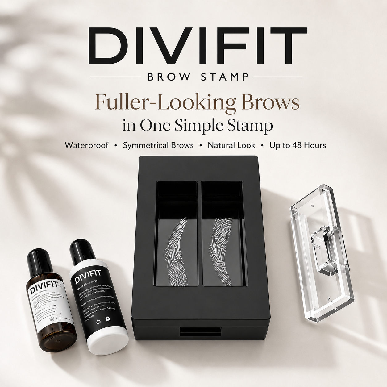 DIVIFIT Instant Eyebrow Shaping Kit – Natural-Looking Brows in One Press