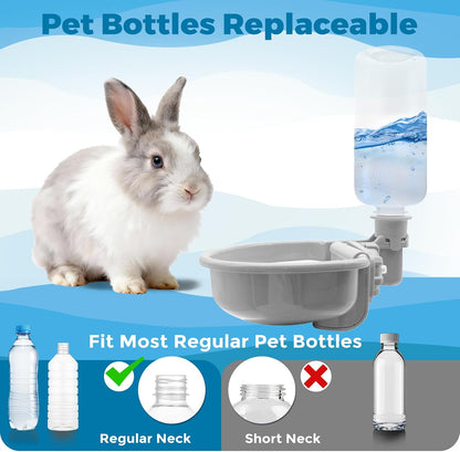 Gravity Pet Water Bowl, 16oz Anti-Splash Crate Dispenser