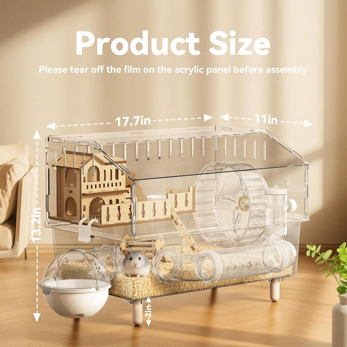 9 in 1 Acrylic Hamster Cage