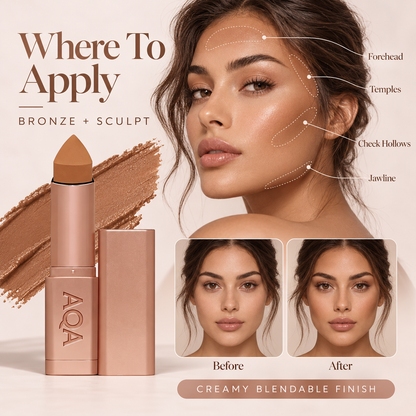 AQA® No Limits Cream Bronzer Stick – Blend, Sculpt & Glow with a Natural Second-Skin Finish