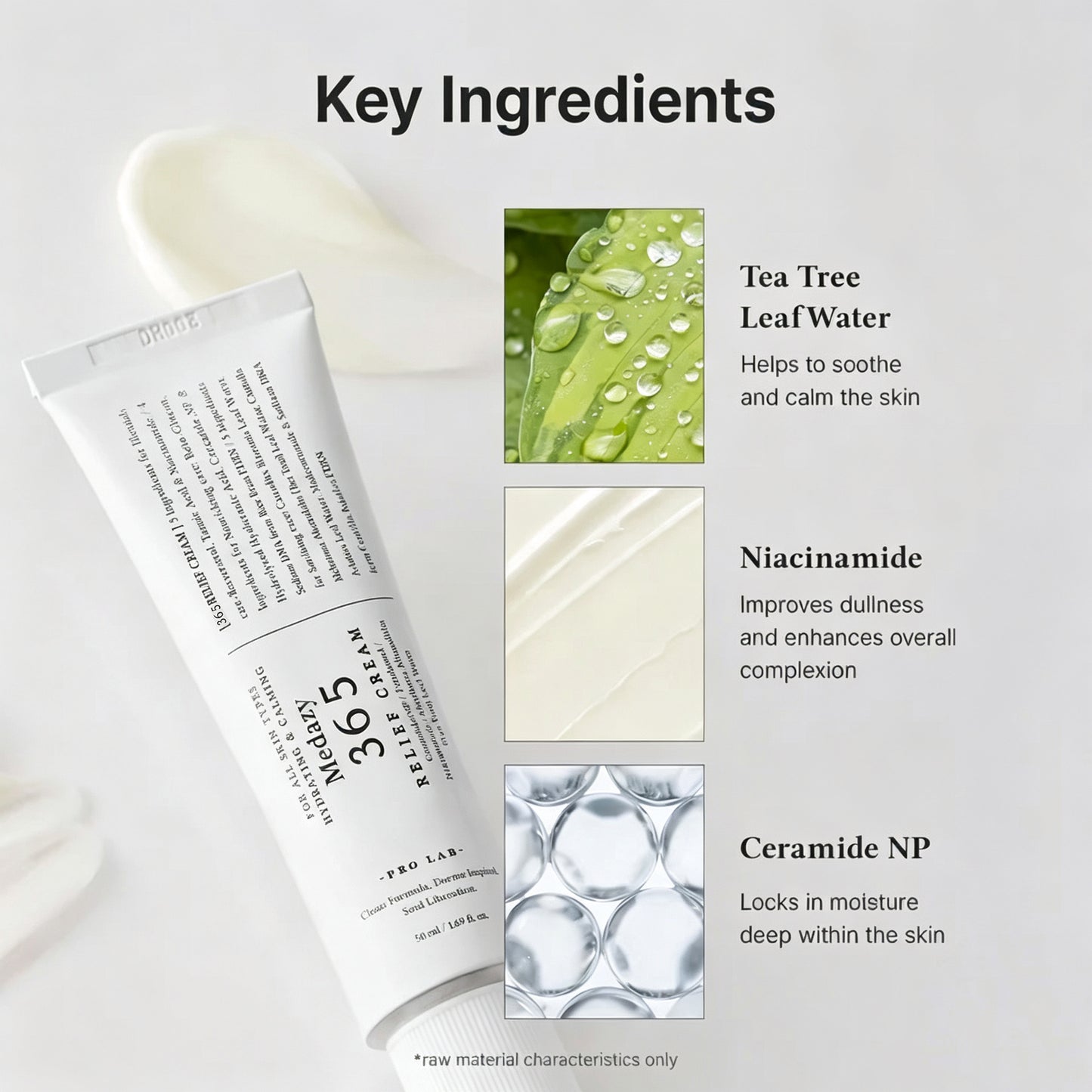 Medazy 365 Relief Cream - Daily Face Moisturizer, Blemish Relief Care, Soothing Recovery, Vegan Korean Skincare