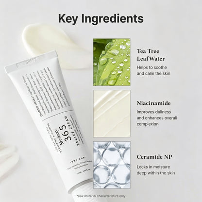 Medazy 365 Relief Cream - Daily Face Moisturizer, Blemish Relief Care, Soothing Recovery, Vegan Korean Skincare