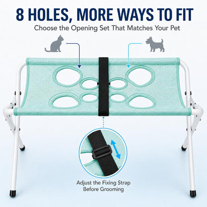 Dog Grooming Hammock with Stand, Pet Sling for Cats and Small Dogs