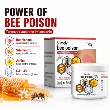 Slimoly™ Bee Poison Psoriasis Rescue Cream – Soothe Dry, Flaky & Itchy Skin
