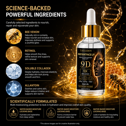 TAILeden 9D™ Bee Poison Wrinkle Eraser Serum – Smooth Fine Lines, Plump & Firm Skin