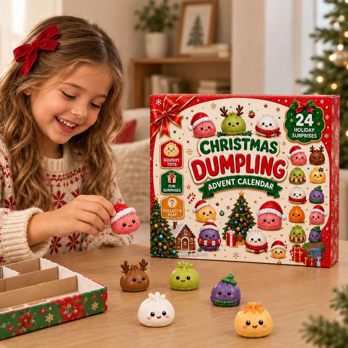 24-Day Surprise Advent Calendar – 24 Cute Christmas Surprises to Squish & Collect