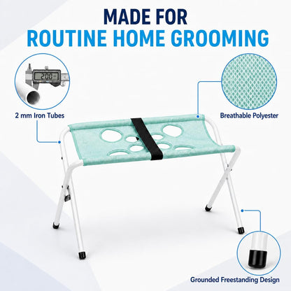 Dog Grooming Hammock with Stand, Pet Sling for Cats and Small Dogs