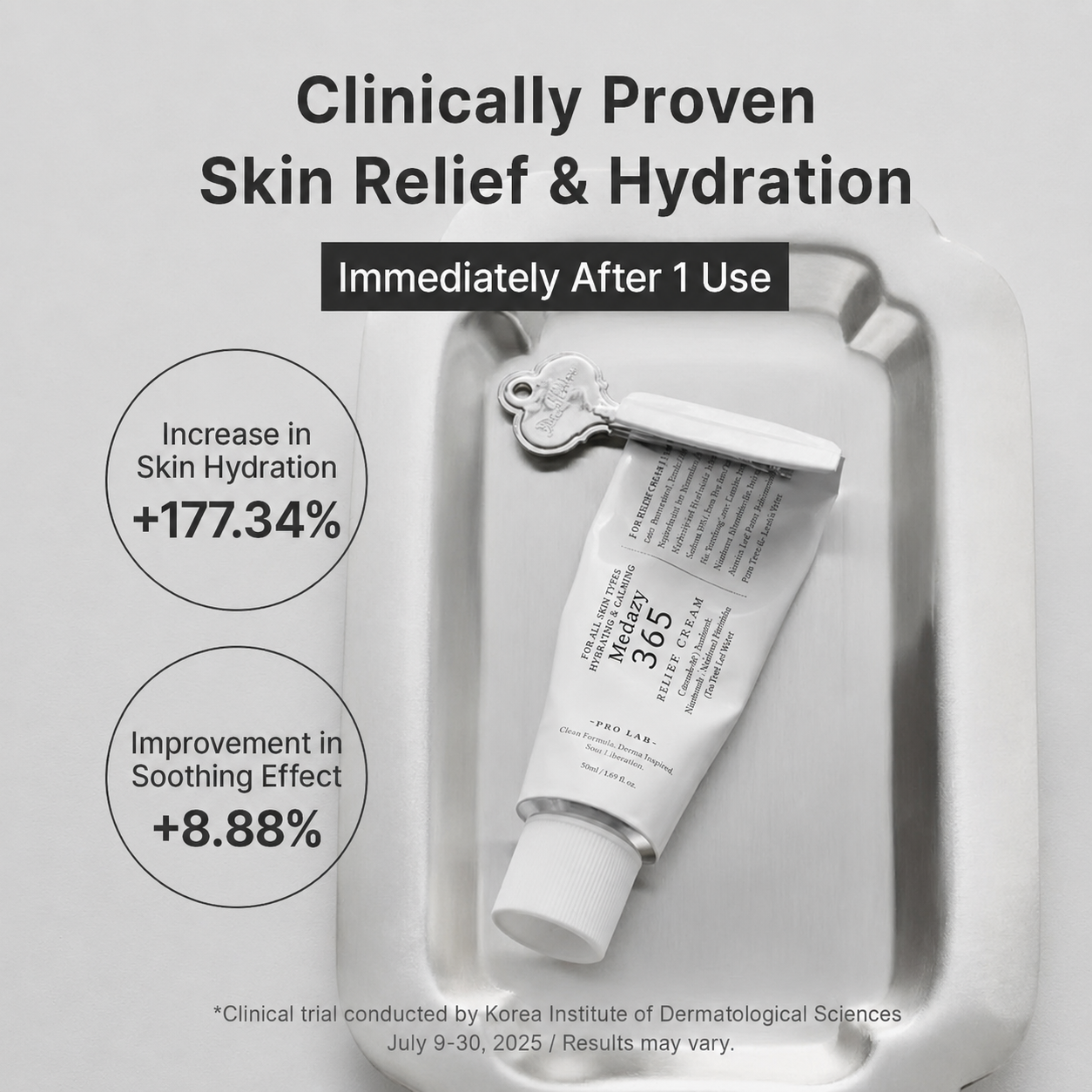 Medazy 365 Relief Cream - Daily Face Moisturizer, Blemish Relief Care, Soothing Recovery, Vegan Korean Skincare