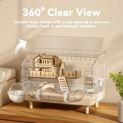 9 in 1 Acrylic Hamster Cage