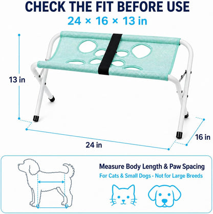 Dog Grooming Hammock with Stand, Pet Sling for Cats and Small Dogs