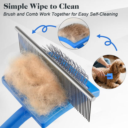Slicker Brush for Dogs & Pet Comb,Professional Dog Grooming Brush