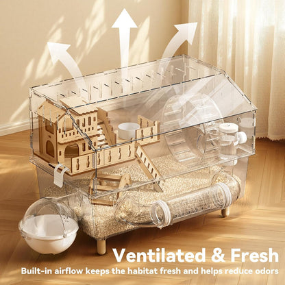 9 in 1 Acrylic Hamster Cage