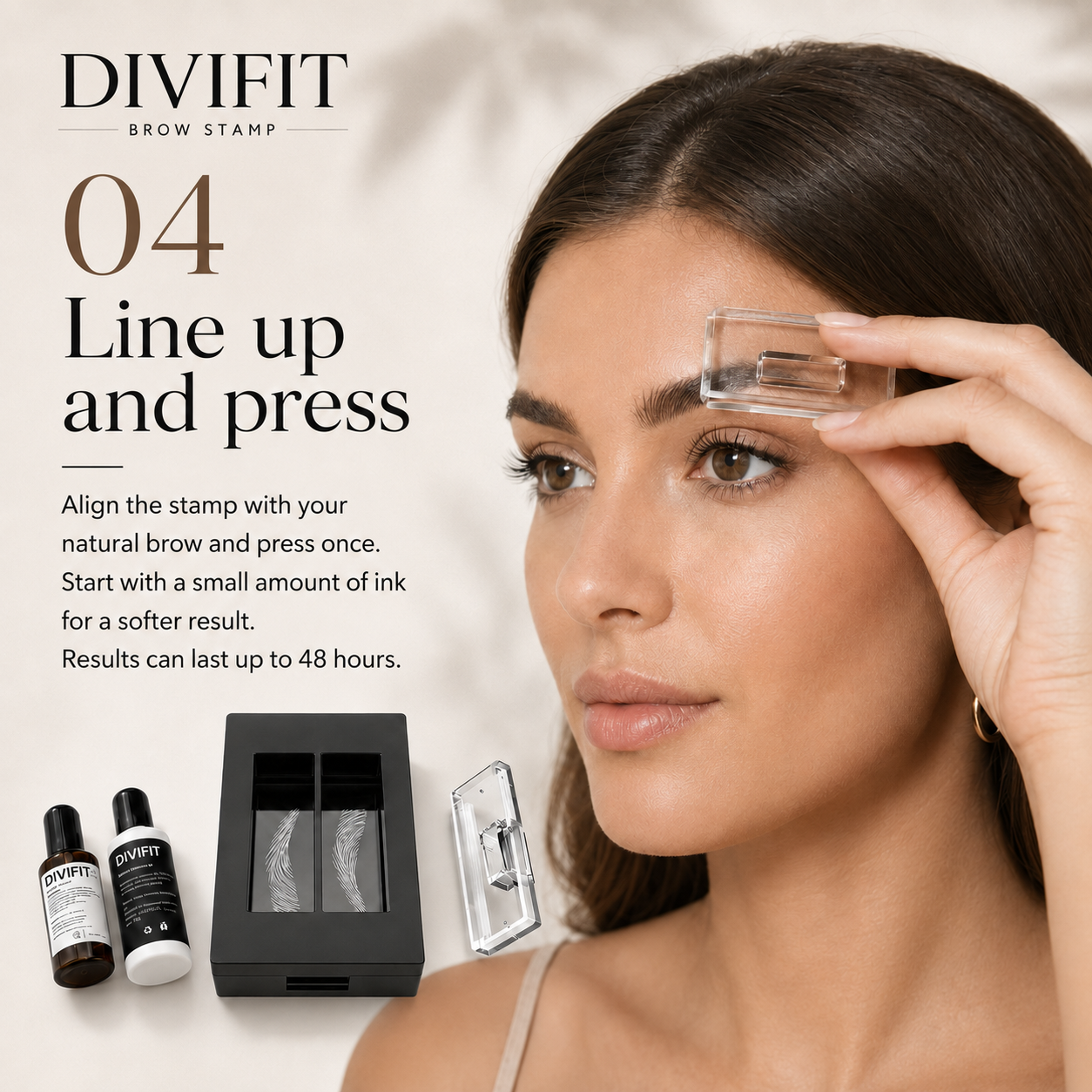 DIVIFIT Instant Eyebrow Shaping Kit – Natural-Looking Brows in One Press