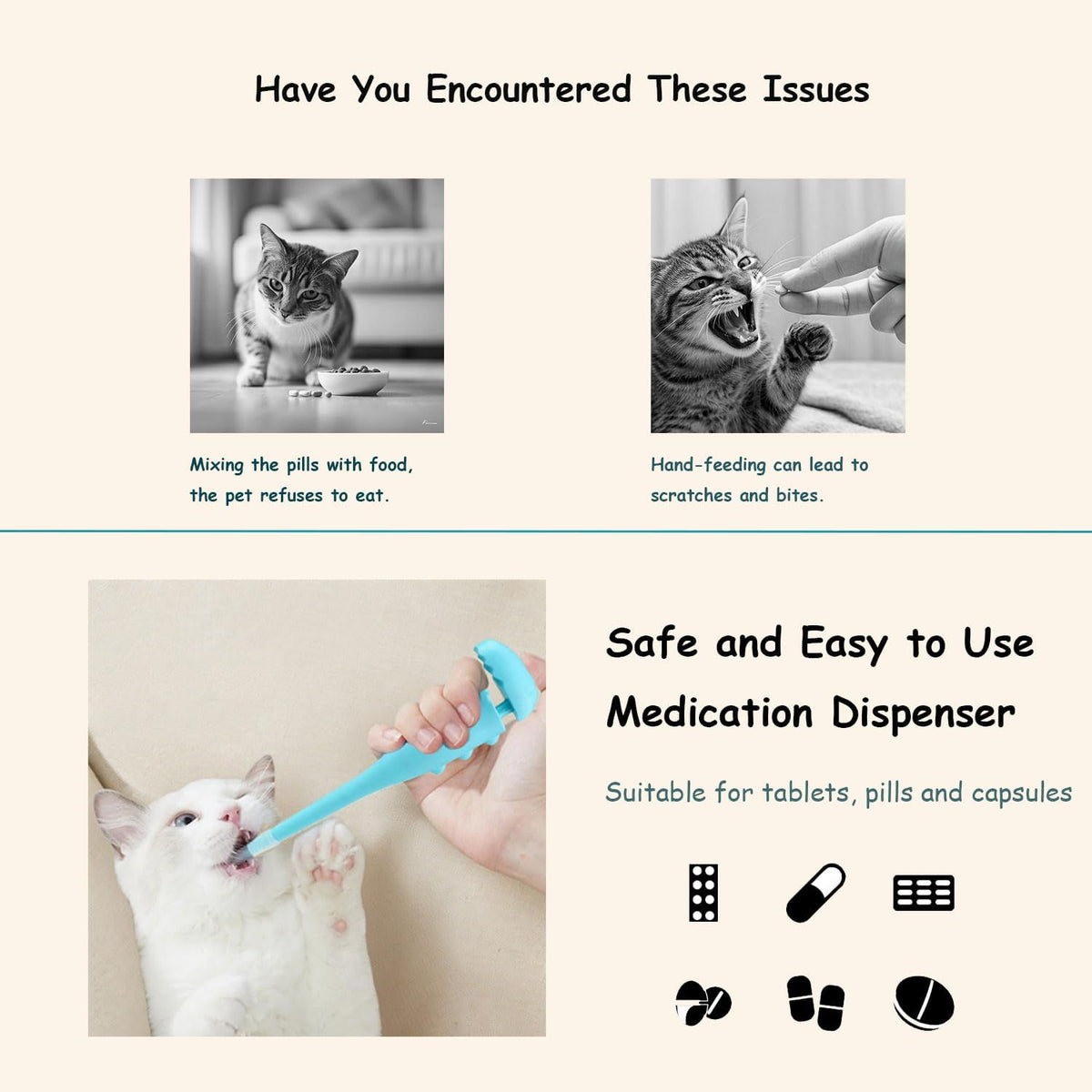 Dinosaur Pet Pill Shooter for Cats and Dogs