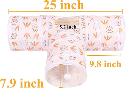 Rabbit Toys, Bunny Tunnels & Tubes, Collapsible 3 Way Rabbit