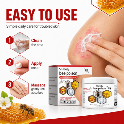 Slimoly™ Bee Poison Psoriasis Rescue Cream – Soothe Dry, Flaky & Itchy Skin