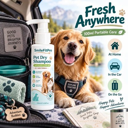 SmileFitPro® Rinse-Free Pet Shampoo Mousse – Waterless Clean, Deodorize & Freshen Dogs & Cats
