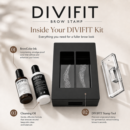 DIVIFIT Instant Eyebrow Shaping Kit – Natural-Looking Brows in One Press